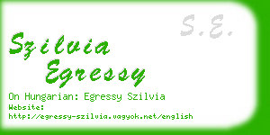 szilvia egressy business card